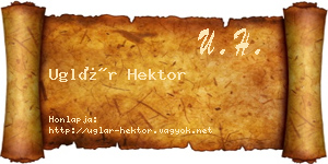 Uglár Hektor névjegykártya